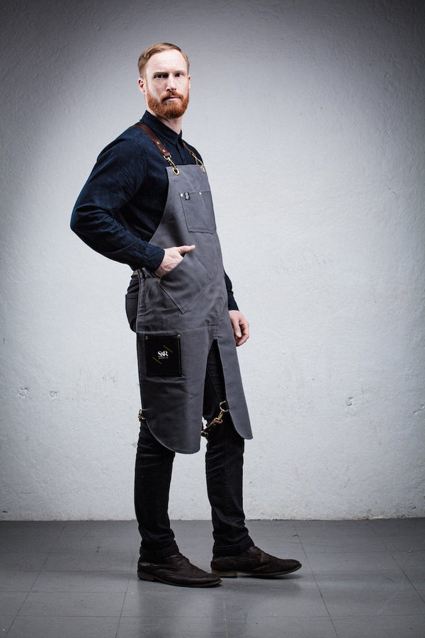 Leather & Canvas Split Leg Apron - Search and Rescue Denim Co.