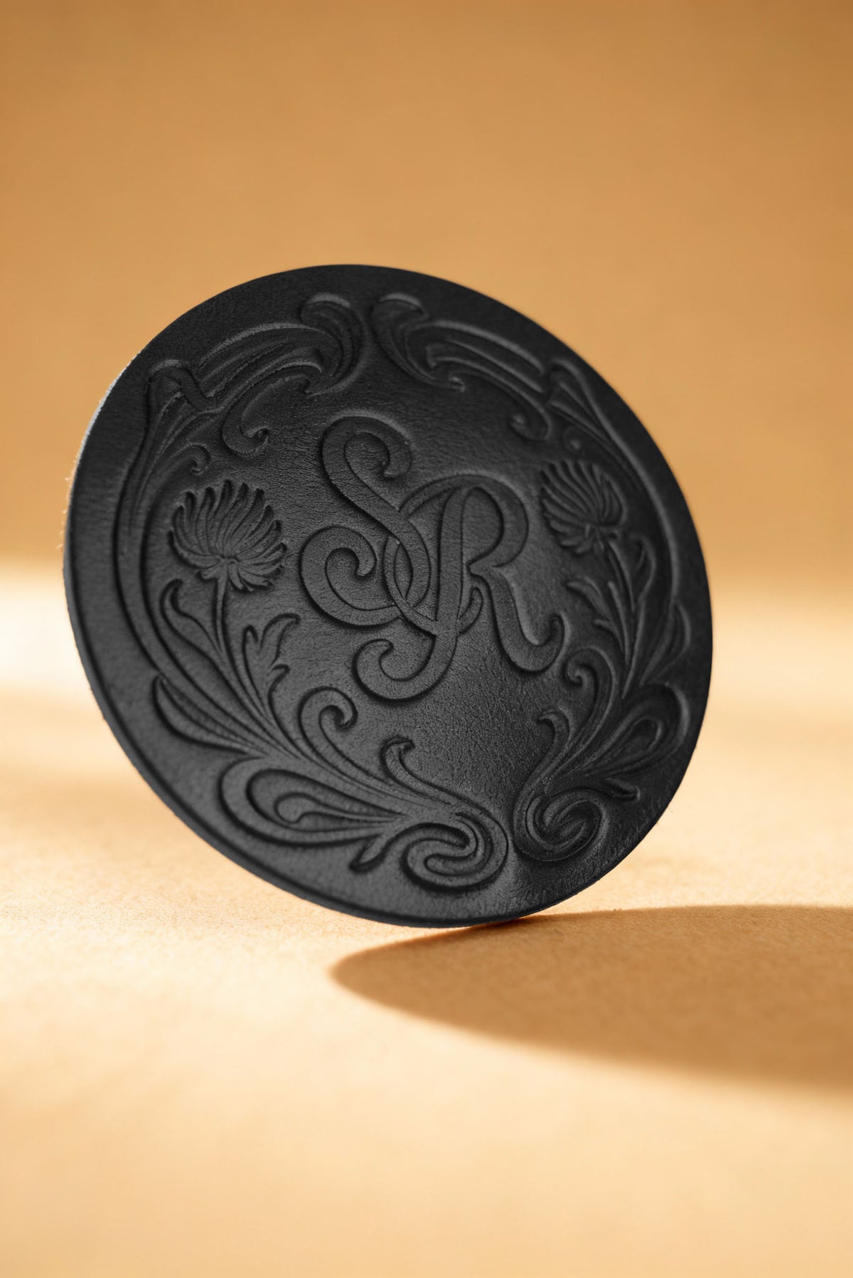 Leather Coaster - Espresso Black - Set of 4