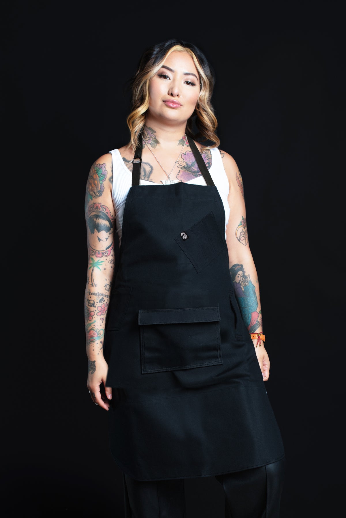 Infinite Black™  BLEACH-PROOF BLACK DENIM - Gold Label Stylist Apron