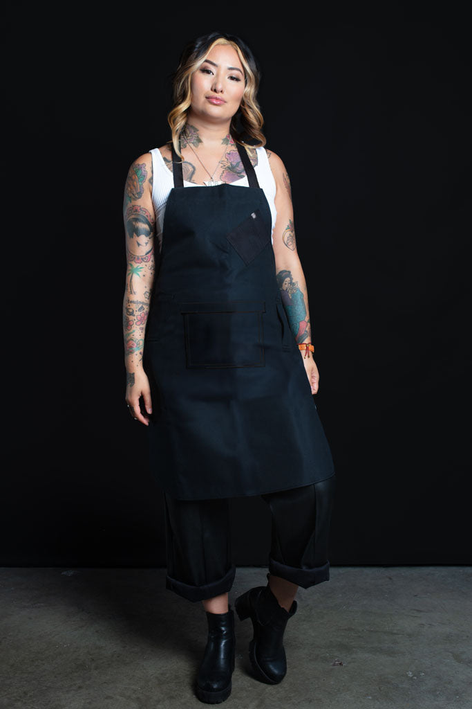 BLEACH-PROOF BLACK DENIM - Gold Label Stylist Apron - 2 Sizes