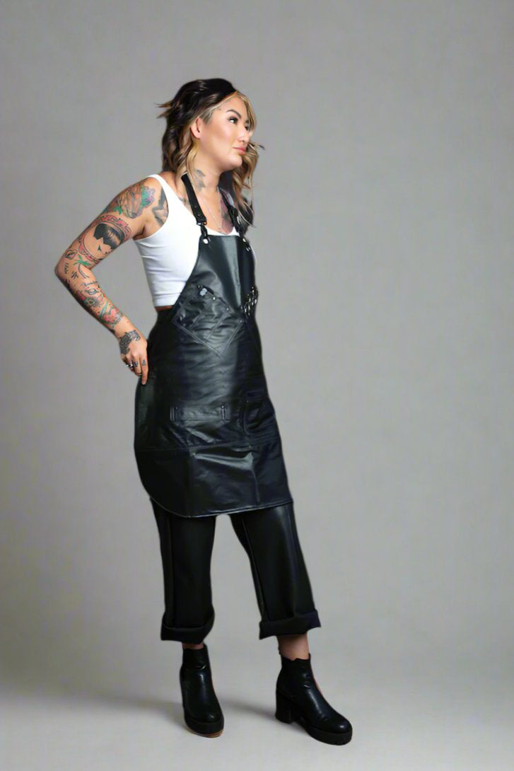 Tablier de styliste en cuir - BLACKOUT