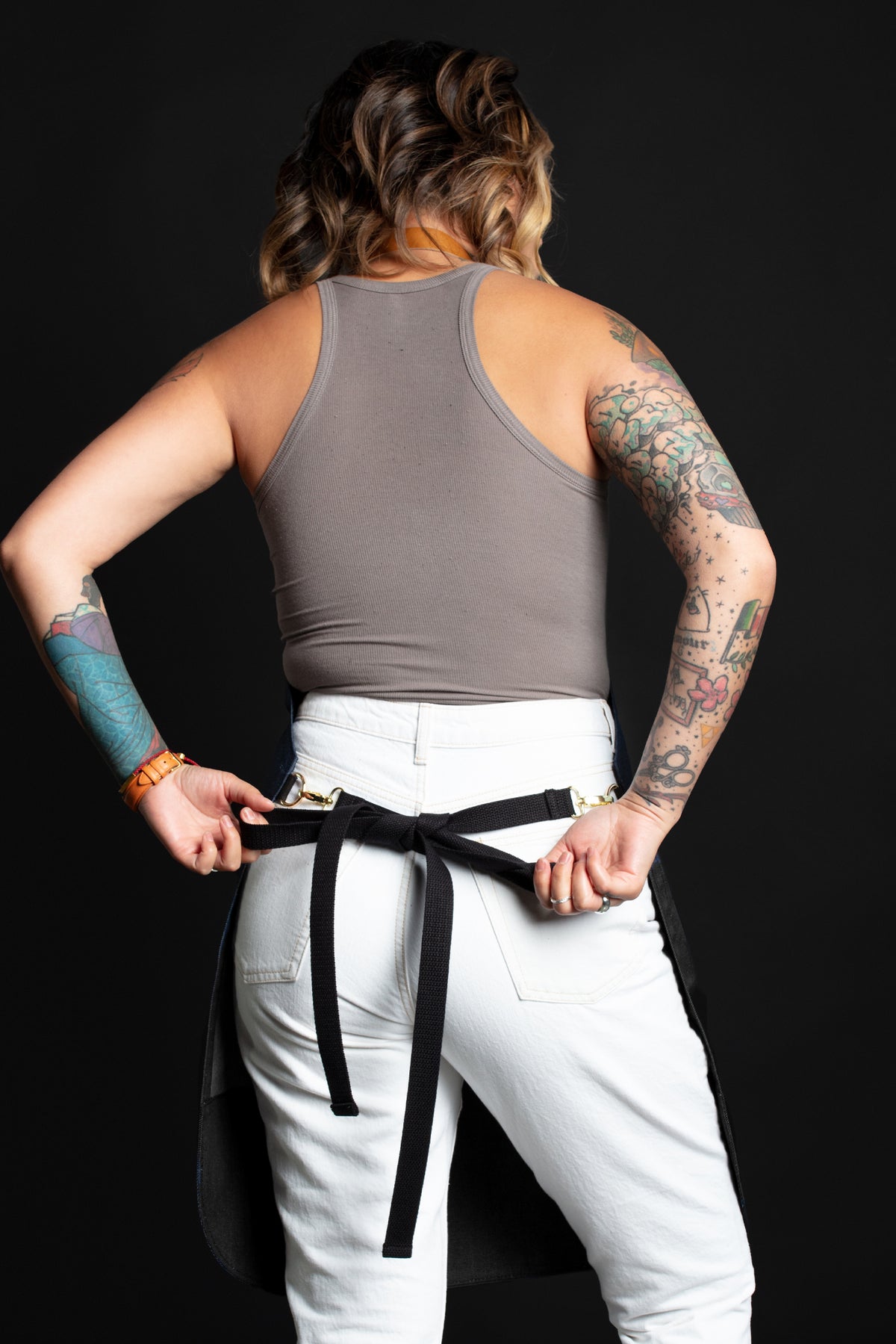 BARTENDER APRON - BLACK CANVAS