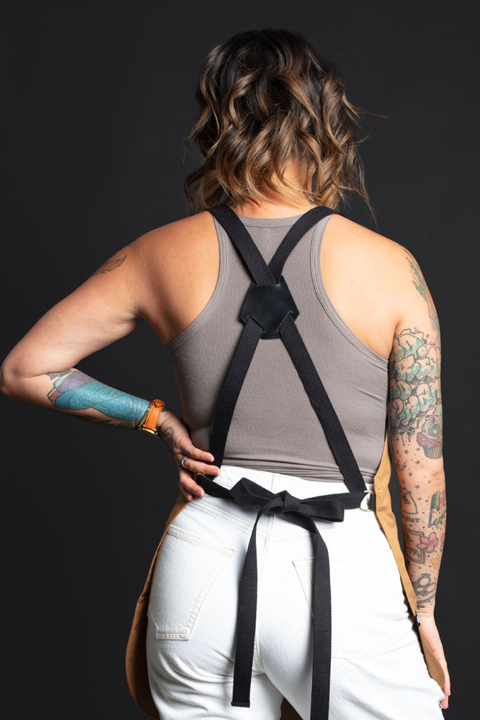 Denim Bartender Apron - Charcoal Grey