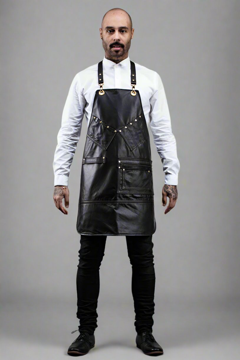 Leather Barber &amp; Stylist Apron