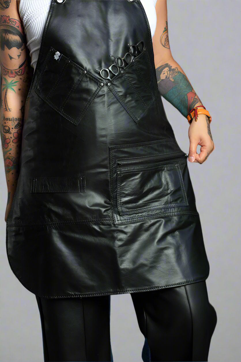 Tablier de styliste en cuir - BLACKOUT