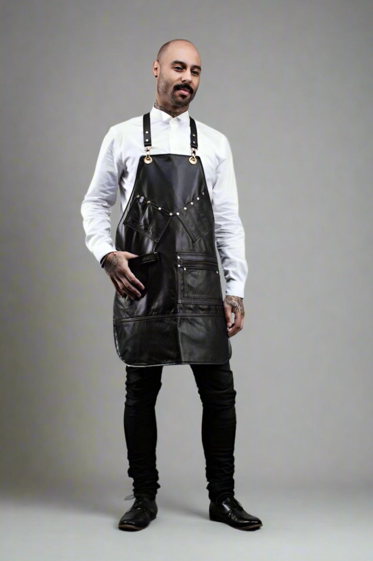 Leather Barber &amp; Stylist Apron