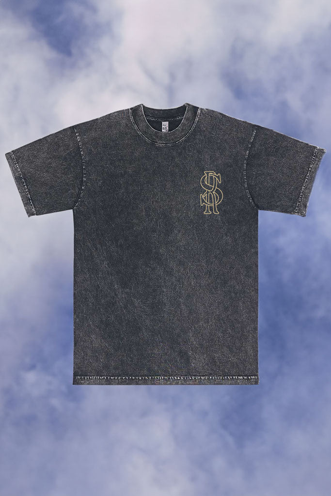 Mineral Wash Monogram Tee - Search and Rescue Denim Co.