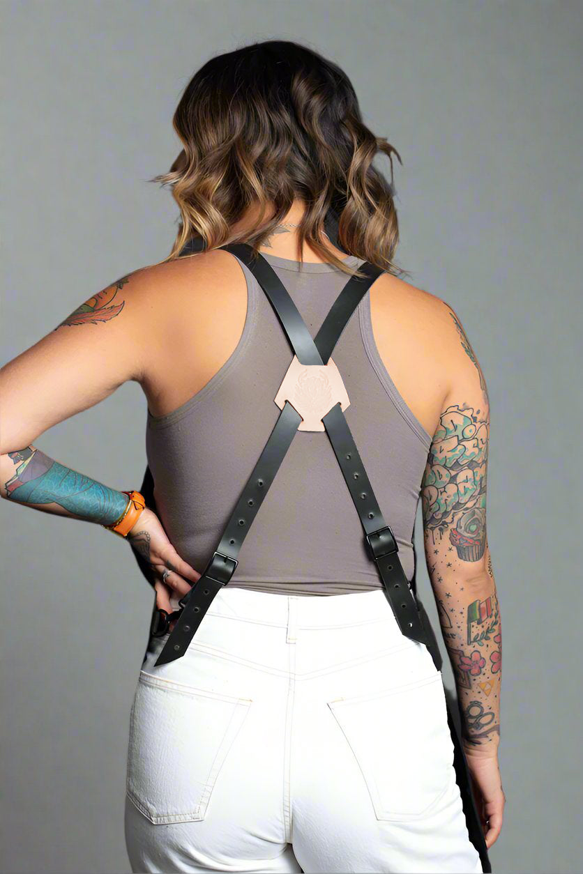 BLEACH-PROOF BLACK DENIM STYLIST APRON