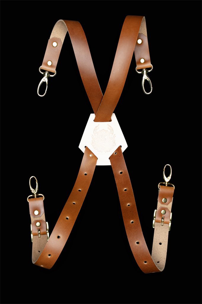 Leather X-Back Straps - 6 Options - Search and Rescue Denim Co.