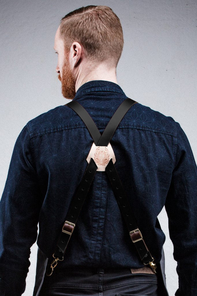 Leather X-Back Straps - 6 Options - Search and Rescue Denim Co.