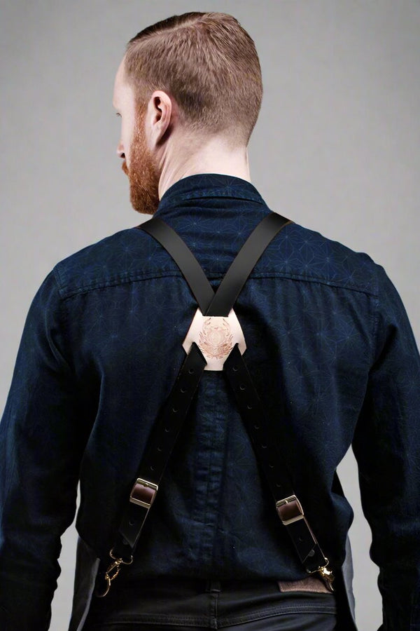Back Strap Rack Leather X-Back Straps - 6 Options - Search and Rescue Denim Co.